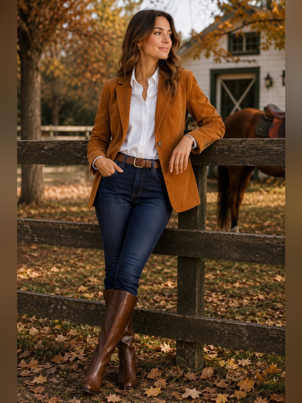 Vintage Gloria Vanderbilt Corduroy Blazer Camel Preppy Brown Stretch Jacket S - Picture 9 of 17